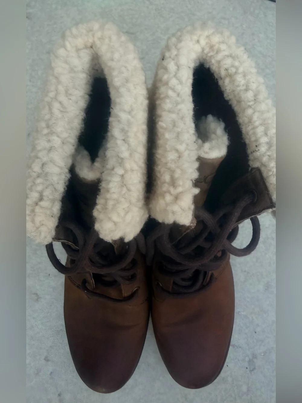 UGG Chestnut Brown Shearling-Lined Boot Interior